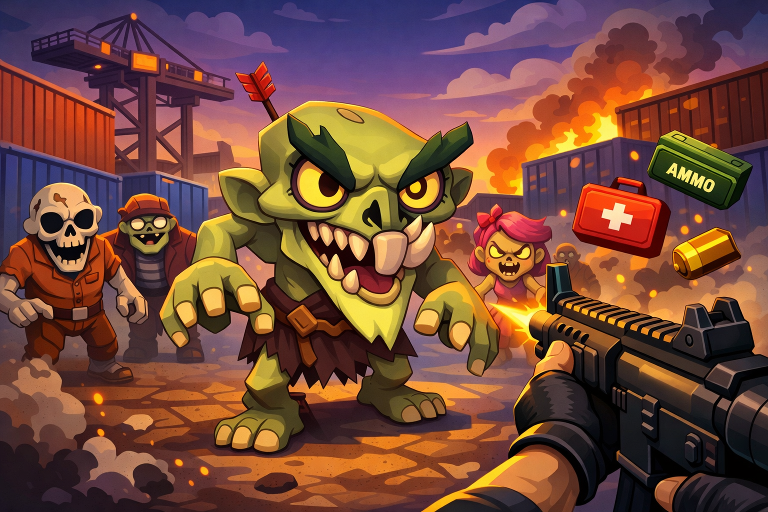 Dock of the Dead 2 gameplay screenshot